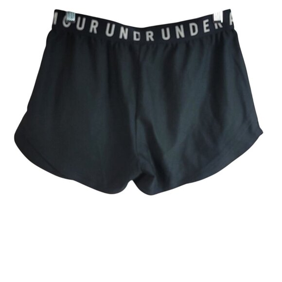 Under Armour Tech Play Up Shorts Black Small Pockets 3" Wicking HeatGear Loose - Picture 5 of 8
